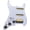 WHite, variant on Left-handed SSH Prewired Guitar Strat Pickguard Set,with Silent Switch Kill Switch Humbucker Pickups Loaded Guitar Pickguard Set - 11 Screw Holes Coil Splitting Switch Multi Switch Harnesses