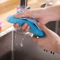thumbnail image 5 of Microfiber washing cloth, no scratch, multi-purpose, POTS, pans, stoves, cooktops, kitchen household, odorless - blue, 5 of 7
