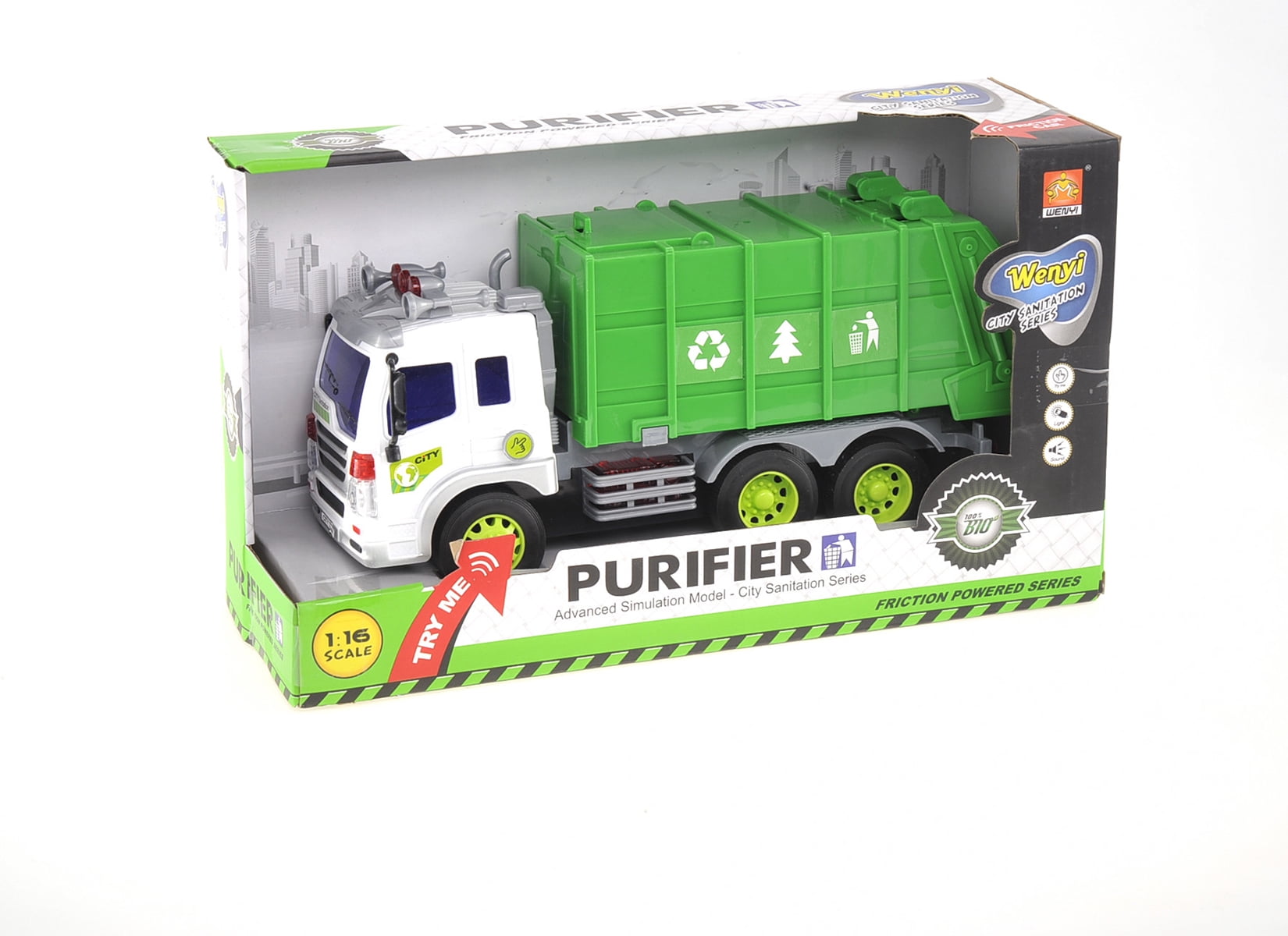 Ready! Set! Race! Friction Powered Garbage Truck With Lights And Sounds
