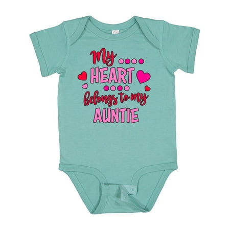 

Inktastic My Heart Belongs to My Auntie Gift Baby Boy or Baby Girl Bodysuit
