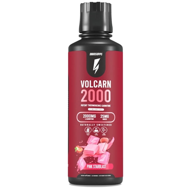 gbeec and l carnitine InnoSupps Volcarn 2000 - L-CARNITINE Advanced Energy Liquid | ATP Enhancer  with GBEEC | Boosts Energy, Enhances Focus, Caffeine Free, No Artificial  Sweeteners | 32 Servings (Pink Starblast)