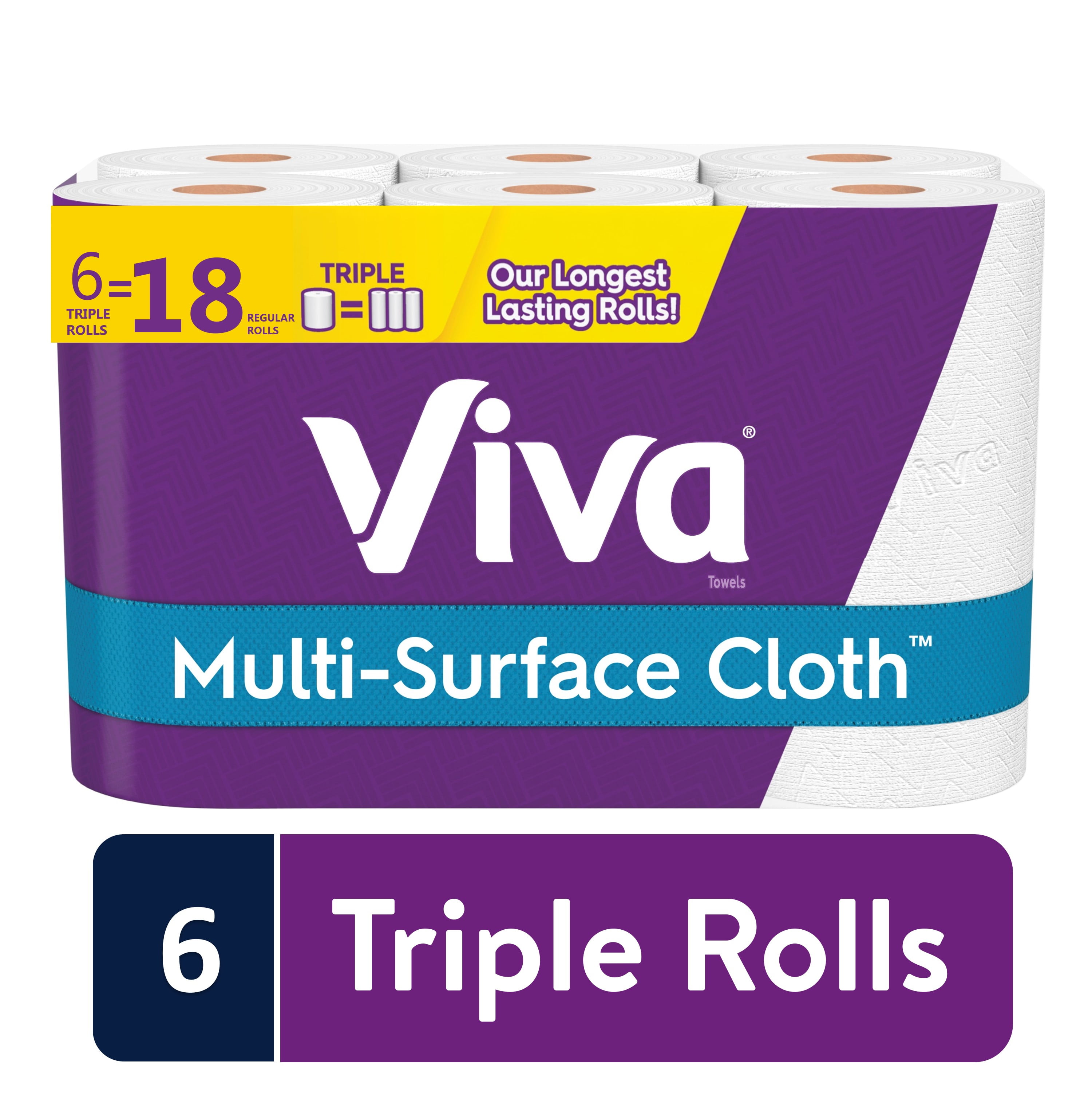 Buy Viva Multi Surface Cloth Paper Towels Choose A Sheet White 6 Triple Rolls Online At 5229