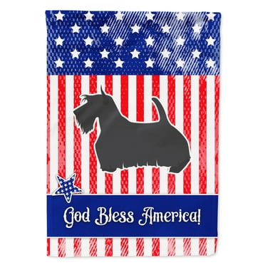 Carolines Treasures BB3369GF USA Patriotic Scottish Terrier Flag Garden Size  Small multicolor