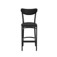 thumbnail image 6 of Flash Furniture Wright Transitional Vinyl and Steel Boomerang Back Commercial Barstool Black, 6 of 10