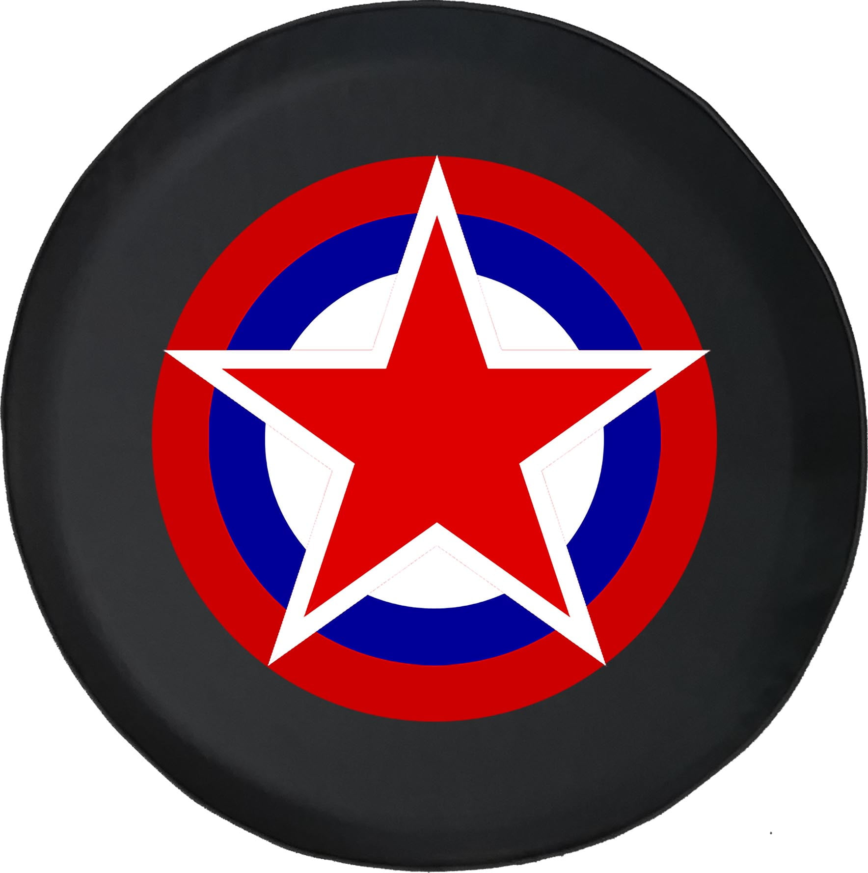 フラワープリント Car Tire Covers Captain Shield America Red White Blue Black 30 to  31 Inch