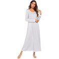 thumbnail image 3 of Vêtements de Nuit Chemise de Nuit Décontractée à Manches Longues S-TTG, 3 of 7