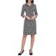 thumbnail image 2 of Vestido de tweed con cuello de solapa y botones para mujer de manga 3/4 Inspire Chic 2XL 1, 2 of 4