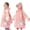 pink, variant on Raincoats Children, Rain Poncho Boys Girls Waterproof Rain Jackets with Backpack Cover Outdoor Transparent Rain Clothing with Portable Bag, Size 2XL 9-10 Years