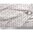 thumbnail image 3 of Soimoi Brown polyester Crepe Fabric Arrow,Heart & Eiffel Tower Architectural Print Sewing Fabric Yard 52 Inch Wide, 3 of 3