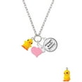 thumbnail image 2 of Delight Jewelry Resin Yellow Chick - Light Pink Heart Nurse Strong Zoe Necklace, 2 of 4