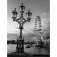thumbnail image 2 of Frank, Assaf 19x24 Gold Ornate Wood Framed with Double Matting Museum Art Print Titled - Street lamp with London Eye, London, UK, 2 of 4
