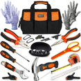thumbnail image 1 of INCLY 24 PCS Kids Real Tool Set with Tool Bag, Boys Small Real Hand Tools Kit, Children Construction Learning Tools Hammer Screwdriver for Home DIY Building and Woodworking, 1 of 7