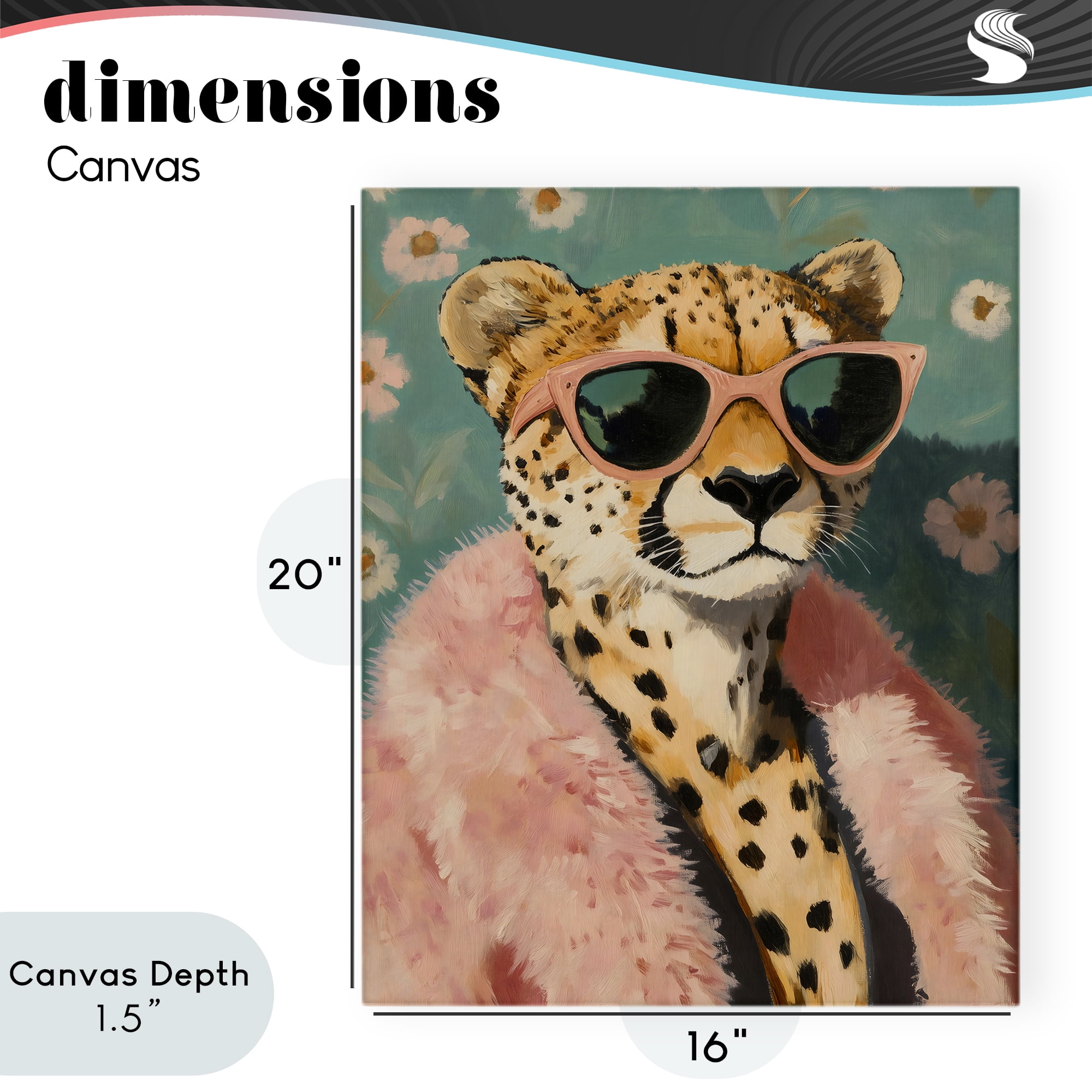 Stupell Industries Glam Cheetah in Pink Fur Canvas Wall Art, design by The Prints Vibe
