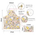 thumbnail image 7 of Pioneer Flower Floral Print Pattern Apron-Garden Aprons for Women with Pockets-Cotton Linen Waterproof Kitchen Cooking Gardening Aprons Adjustable for Kitchen,Cooking,BBQ and Salon 33x27 Inch, 7 of 7