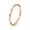 Rose Gold, variant on Womens Korean Style Stainless Steel Cut Round Ring, Trendy Geometric Electroplated Rings for Women