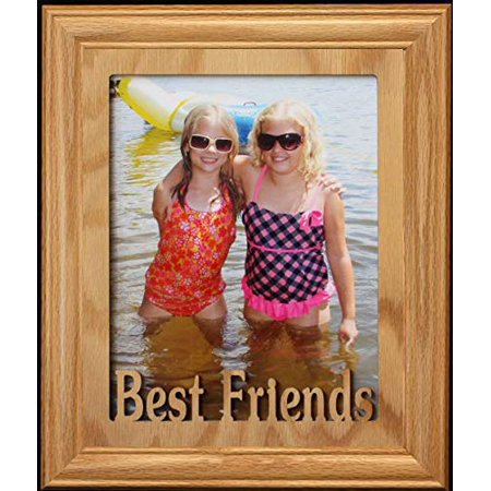 8X10 Best Friends Portrait Photo Laser Name Frame ~ Gift For A Girl Or Boy Friend (Best Friend Birthday Cake With Name)