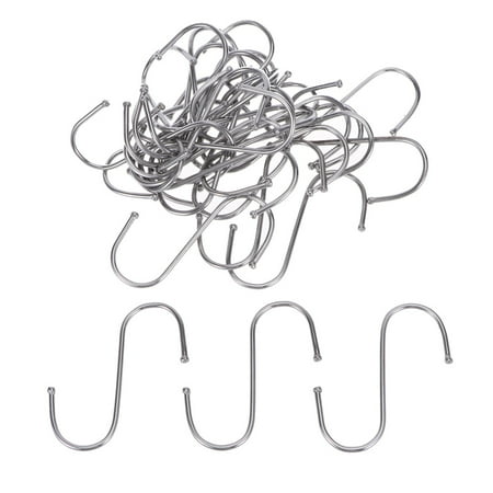 

BESTONZON 30pcs Magnetic Durable S-shaped Anti-rust Metal Hangers Metal Hooks Pothooks - Size M