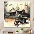 thumbnail image 2 of Designart Motorcycle Parked At The Cabin IV Canvas Wall Art, 2 of 5