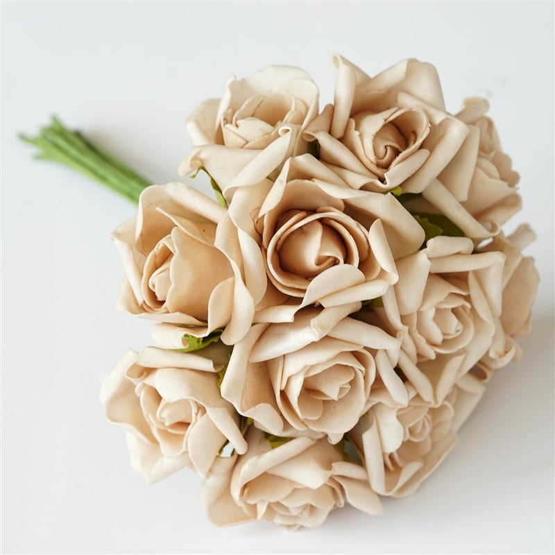 6 Pack 72 Pcs Natural Foam Flowers Artificial Roses Wholesale Walmart