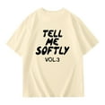 thumbnail image 4 of XUELUO Big Girls T-Shirts Summer Short Sleeve Crewneck "Tell Me Softly VOL 3" Letter Tee Loose Relaxed Summer Daily Kid Tshirts, 4 of 4
