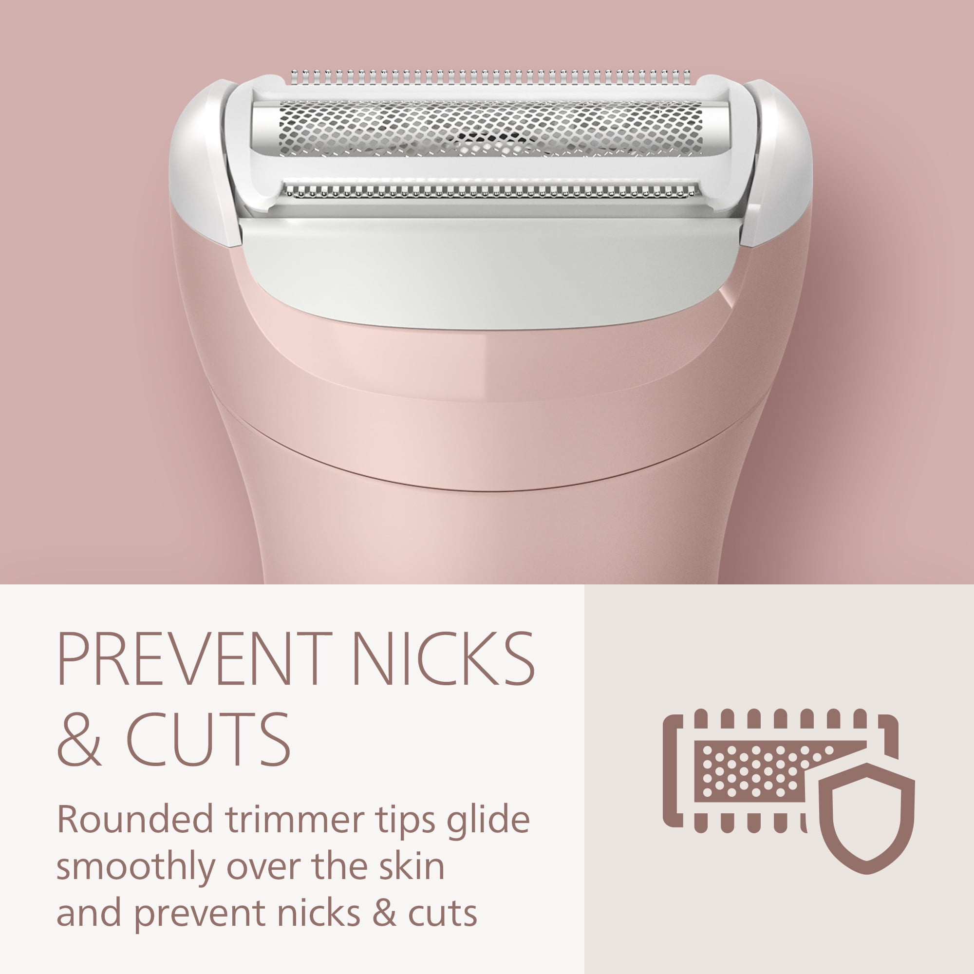 Philips Lady Shaver Series 6000 - Cordless, Wet & Dry Electric Shaver, 3-Blade Shaving System, For Legs, Body & Bikini, 80 Mins. Runtime, Model BRL137/00