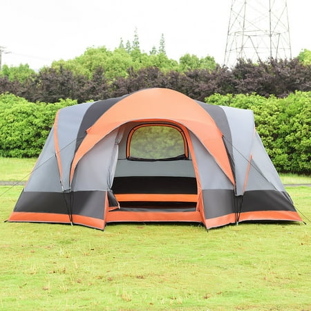 Gymax Portable 8 Person Family Tent Easy Set-up Outdoor Camping Hiking Rainproof