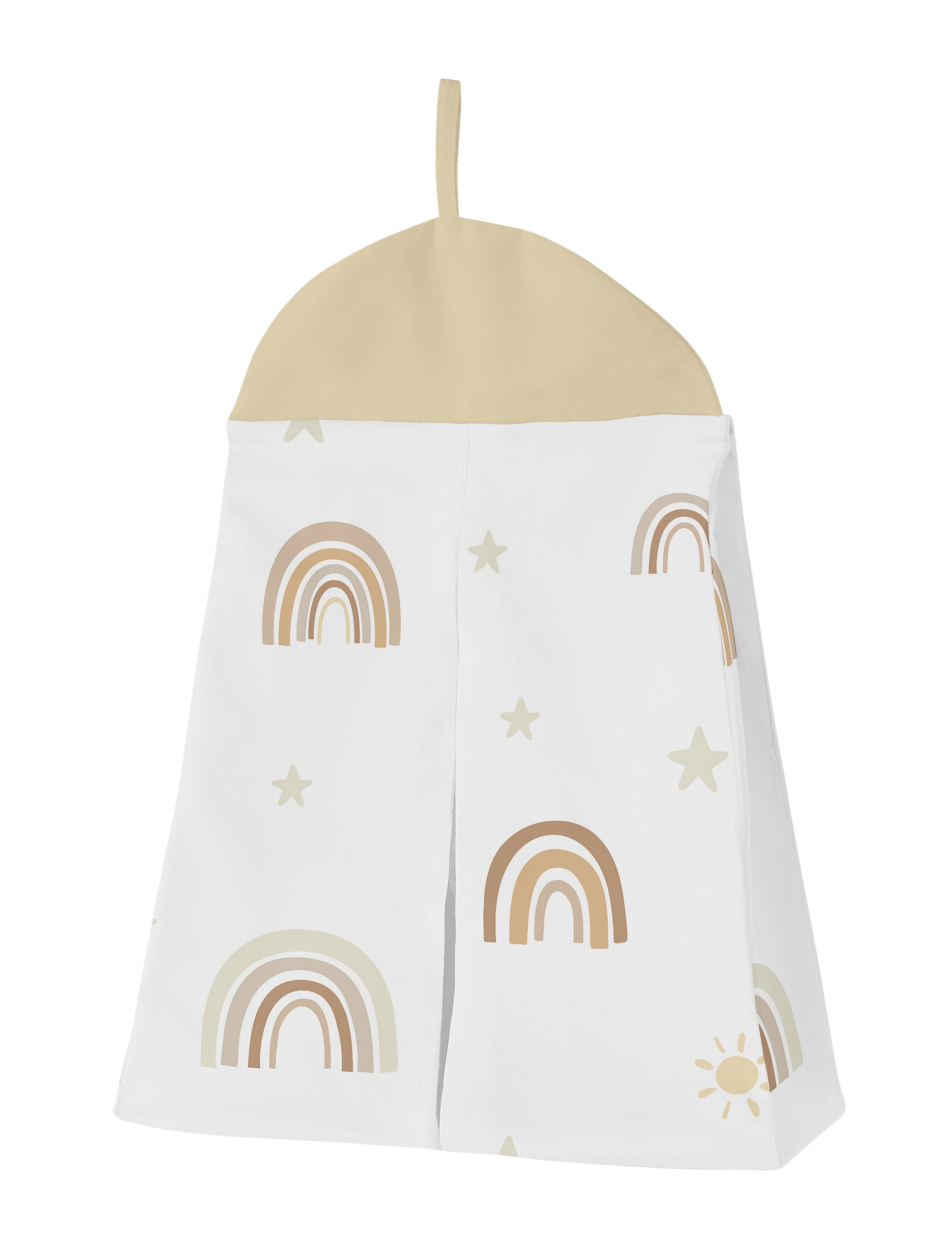 Sweet Jojo Designs Boho Rainbow Neutral Taupe Yellow and Beige 4 Piece Crib Bedding Set