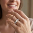 thumbnail image 5 of Pompeii 3Ct Emerald Cut Diamond East West Eternity Ring 14k Gold or Platinum Lab Grown, 5 of 6