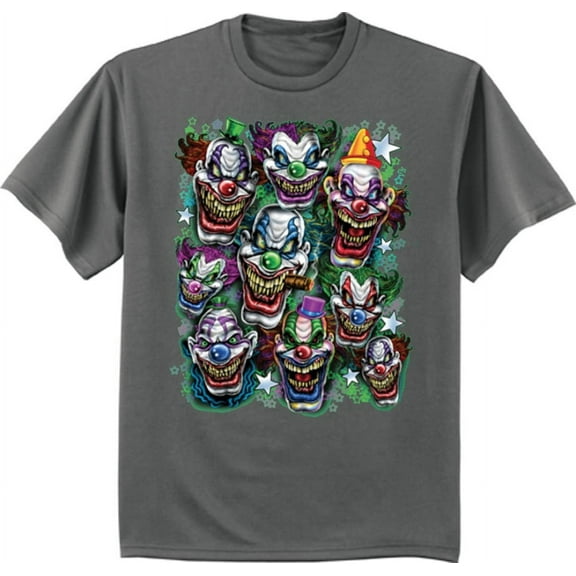 Evil Scary Horror Movie Clown T-shirt Mens Graphic Tee