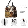 thumbnail image 4 of Easygdp Countryside Flower Cow Bolsa Térmica Premium - Tela Oxford Impermeable, Gran Capacidad, Bolsillo Frontal, Unisex para Trabajo, Escuela, Actividades al Aire Libre y Picnics, 4 of 8
