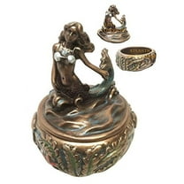 Decorative Mythical Maiden Mermaid Diana Rising Above Sea Collectible Jewelry Trinket Box Figurine For Desktop Decor Birthday Gift