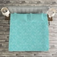 thumbnail image 3 of Ambesonne Turquoise Quilted Bedspread Set 3 Pcs, Sea Inspired Lines, Queen Size, Pale Blue White, 3 of 3