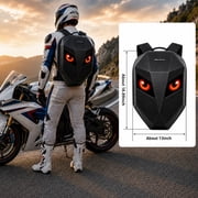 Gelrova 19-Inch LED Motorcycle Backpack, Hard Shell Riding Backpack with Programmable LED Eyes, App Control, Black
