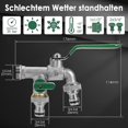 thumbnail image 4 of Garden Faucet, Double Outlet Tap 1/2 Inch, Ust And Frost-proof, 4 of 5