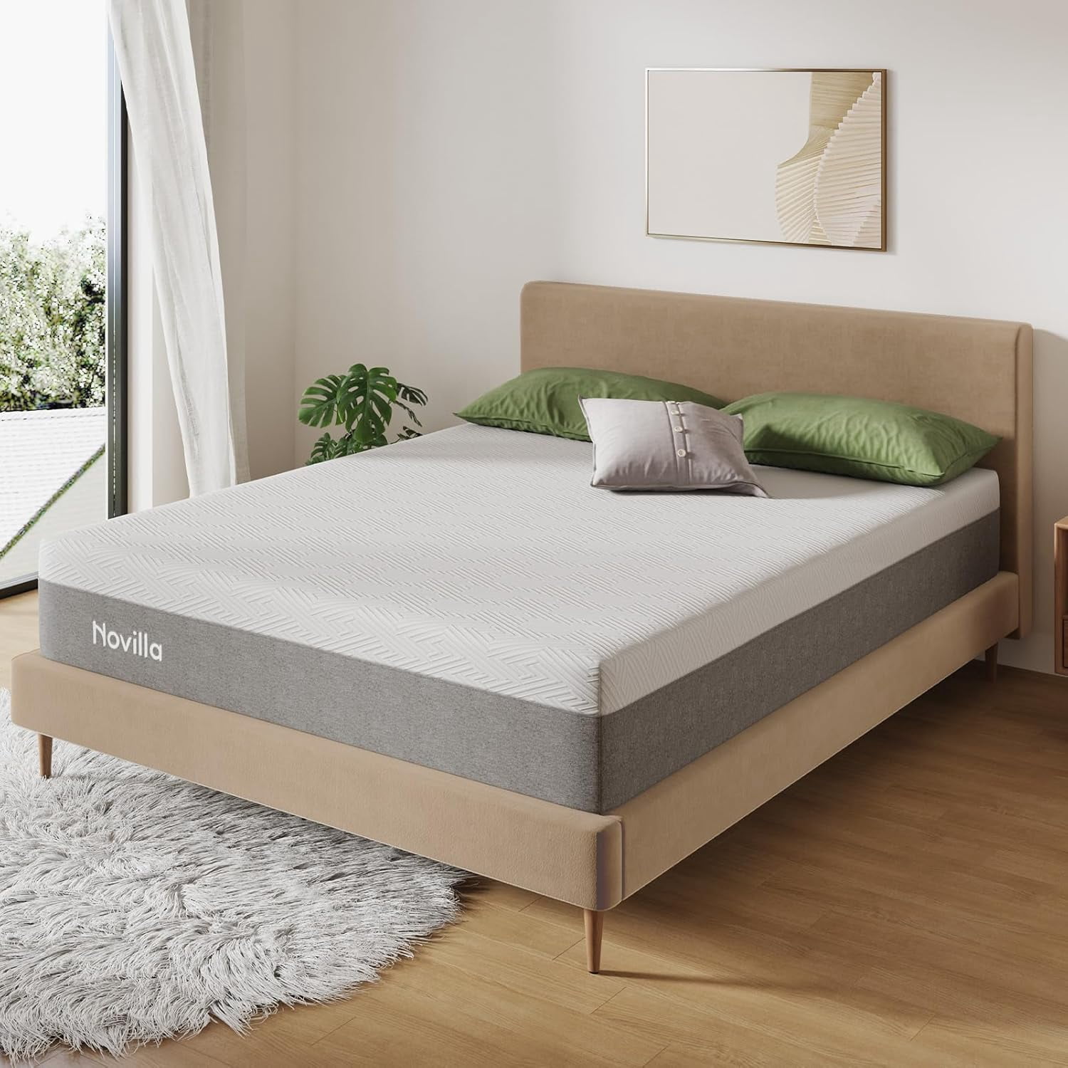 Novilla Bliss King Size Mattress, 12 Inch Gel Memory Foam King Mattress in a Box for Cool Night Sleep & Pressure Relief with Spine Alignment, Motion Isolation, CertiPUR-US Certified