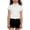 AA~White2120, variant on Hiijoy Toddler Girls High Neck Short Sleeve T-Shirt Solid Stretch T Shirt Tee, Sizes 2-3