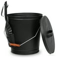 thumbnail image 3 of ZenSports 5.15Gal Large Fireplace Ash Bucket W/ Lid & Coal Shovel, Black, 3 of 11