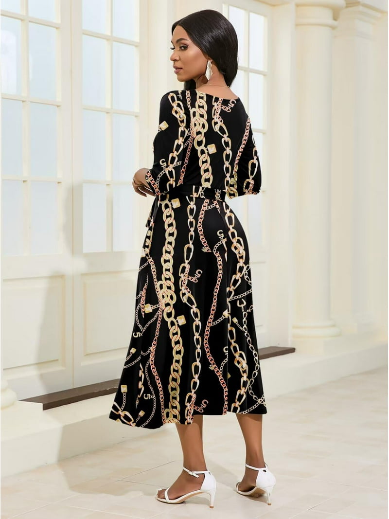 KISSMODA Midi Dresses for Women Casual 3/4 Sleeve Wrap Dress Plus Size Curvy Cocktail Dresses with Pockets - Walmart.com KISSMODA Midi Dresses for Women Casual 3/4 Sleeve Wrap Dress Plus Size Curvy Cocktail Dresses with Pockets - Walmart.com