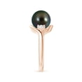 thumbnail image 3 of Angara Classic Tahitian Cultured Pearl Bypass Ring in 14K Rose Gold for Women | June Birthstone Jewelry for Her, 3 of 8