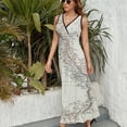 thumbnail image 4 of Vintage Map of Italy () Sleeveless Dress luxury woman party dress women's evening dresses prom dresses, 4 of 7