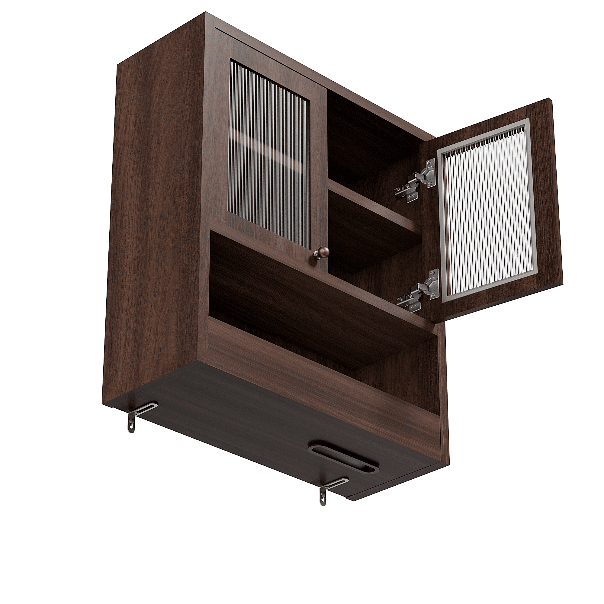 Mintazer Farmhouse Bathroom Medicine Cabinet with Adjustable Shelves, 2 Doors Wall Cabinet over The Toilet Storage, Brown