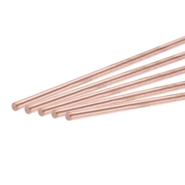 Varilla Redonda Sólida de Cobre Puro Uxcell Diámetro Longitud Barra de Torno para Artesanía Metálica 3 x 330mm 5pcs