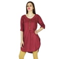 thumbnail image 1 of Phagun Kurta Indienne Imprimée pour Femmes Kurti Ethnique Tunique Décontractée en Rayonne, 1 of 7