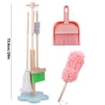 thumbnail image 4 of Wooden Cleaning Toy Set, Pretend Play Housekeeping Tools, Mini Broom Mop Dustpan, Montessori Learning Toy, Role Play Gift For Toddlers Girls Boys, 4 of 9