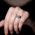 thumbnail image 3 of Empire Jewelry 14K White Gold Plated Solitaire Ring - Heart Cut 2.60 Ct VVS1/D Moissanite Ring - Solitaire Twisted Wedding Rings - Christmas Special Gift for Her - New Year Gifts, 3 of 5