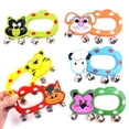 thumbnail image 1 of Bangcool 4PCS Infant Rattle Developmental Wood Cartoon Animal Hand Bell Musical Toy, 1 of 10