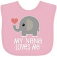 thumbnail image 3 of Inktastic Nana Loves Me for Grandkids Boys or Girls Baby Bib, 3 of 4