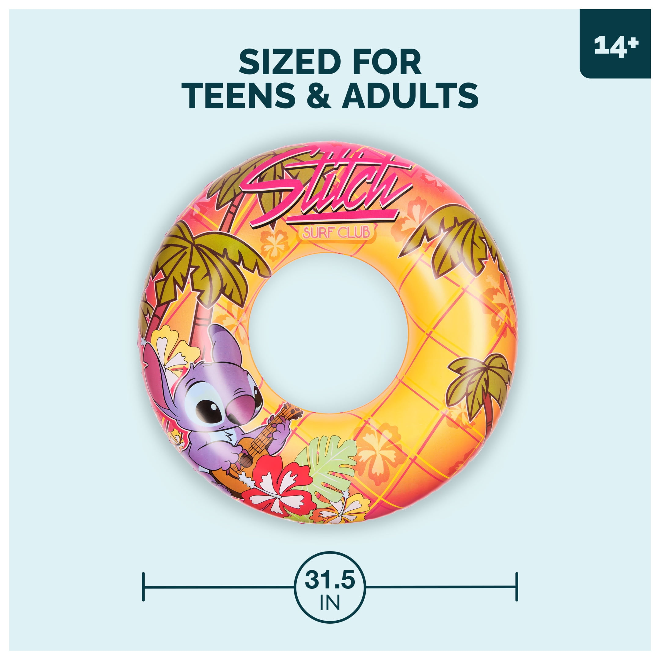 SwimWays Disney Stitch Swim Tube Pool Float, for Adults and Teens Age 14 & up