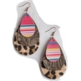 thumbnail image 3 of Womens Earrings Teardrop Leopard Serape Layered Aztec Stripes Cheetah Jewelry, 3 of 3