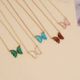 thumbnail image 4 of Multicolor Glass Butterfly Necklace for Women - Creative and Versatile Clavicle Chain, Unique Statement Jewelry, 4 of 11